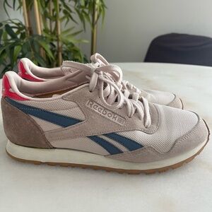 Reebok Cream and Navy Athletic Shoes